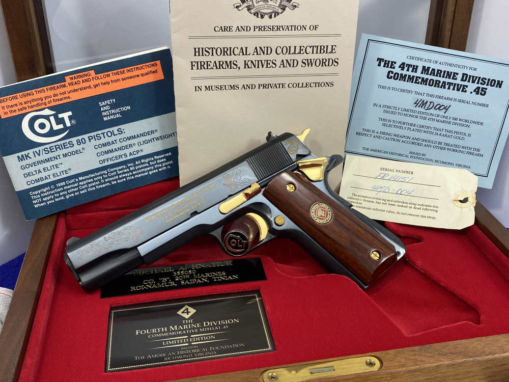 Colt Government 1911A1 .45acp *4TH DIVISION MARINE COMMEMORATIVE 4MD004*-img-3