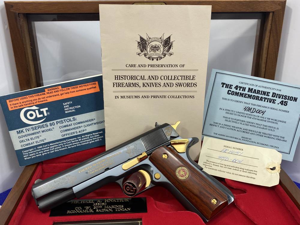 Colt Government 1911A1 .45acp *4TH DIVISION MARINE COMMEMORATIVE 4MD004*-img-6