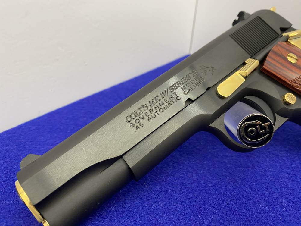 Colt Government .45ACP 5" *STUNNING GOLDEN ACCENTS* Mint Example-img-23