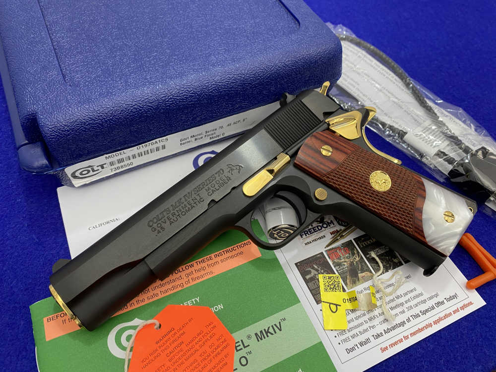 Colt Government .45ACP 5" *STUNNING GOLDEN ACCENTS* Mint Example-img-5