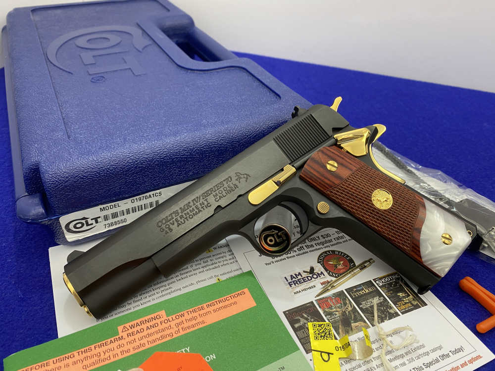 Colt Government .45ACP 5" *STUNNING GOLDEN ACCENTS* Mint Example-img-11