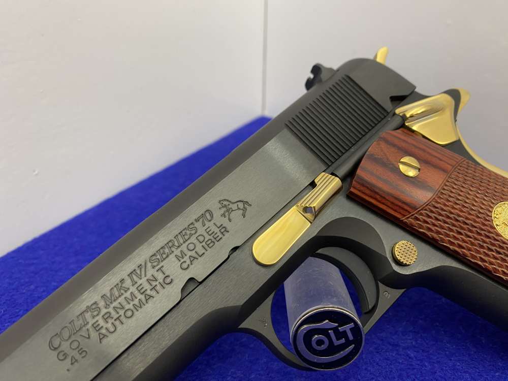 Colt Government .45ACP 5" *STUNNING GOLDEN ACCENTS* Mint Example-img-22