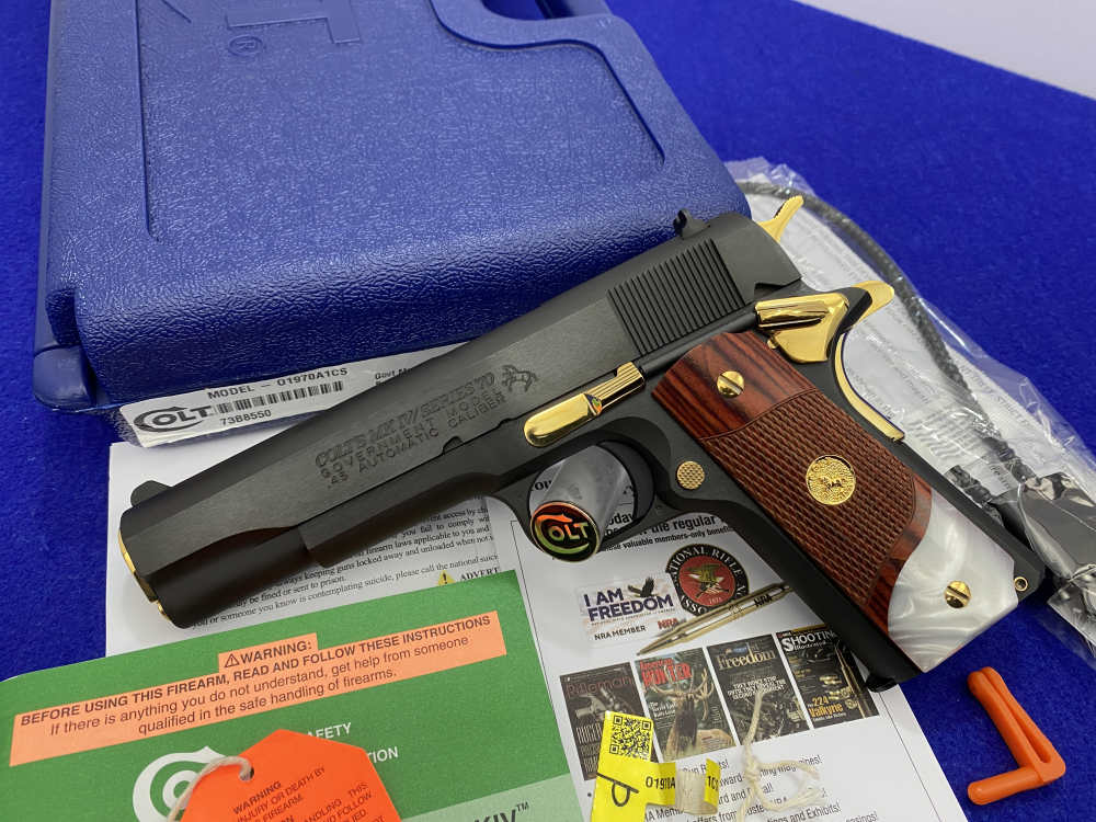 Colt Government .45ACP 5" *STUNNING GOLDEN ACCENTS* Mint Example-img-10