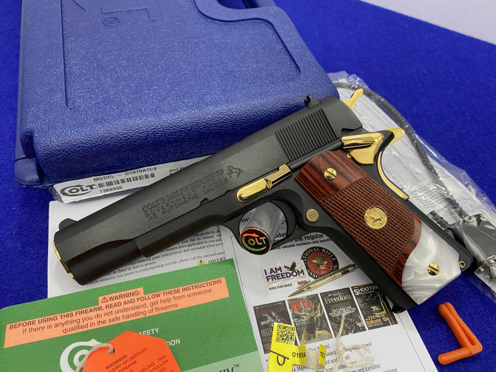 Colt Government .45ACP 5" *STUNNING GOLDEN ACCENTS* Mint Example-img-9