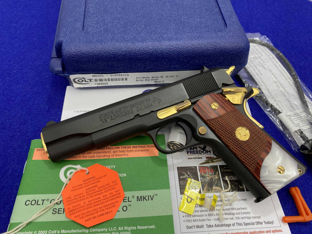 Colt Government .45ACP 5" *STUNNING GOLDEN ACCENTS* Mint Example-img-4