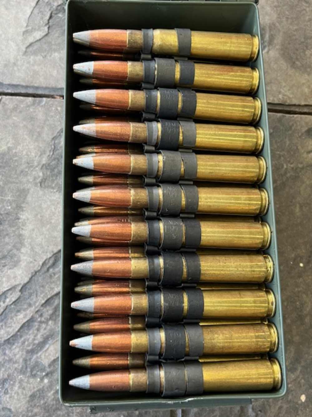 50 BMG Lake City 100 Rounds Linked M8 API Caliber Cal M2 M2HB Barrett ...