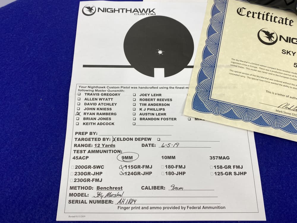 Korth/Nighthawk Custom Sky Marshall 9mm DLC 2" *LIMITED EDITION 51 OF 77*-img-11