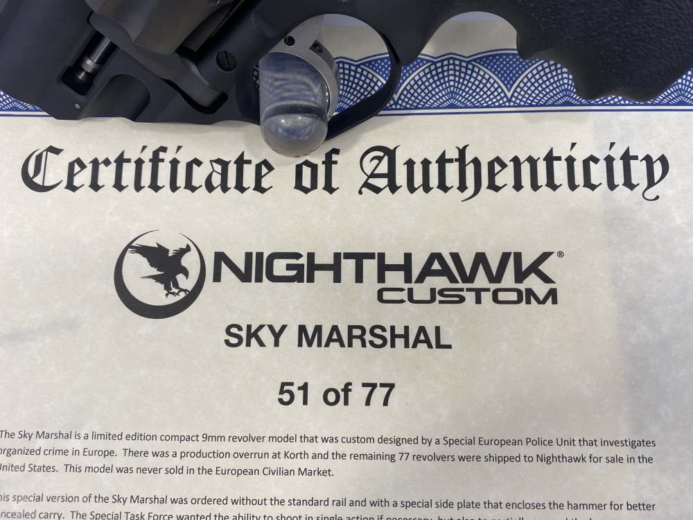 Korth/Nighthawk Custom Sky Marshall 9mm DLC 2" *LIMITED EDITION 51 OF 77*-img-9