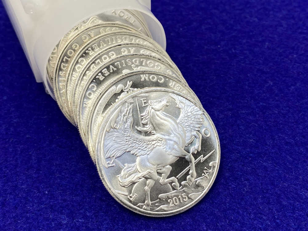 (20) Pegasus *1oz SILVER Rnds* "Modern Ancients Series" *FULL TUBE of 20*-img-4