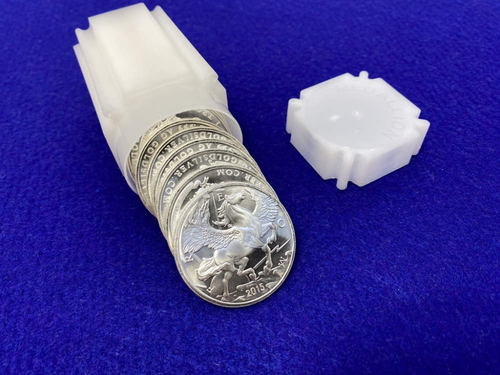 (20) Pegasus *1oz SILVER Rnds* "Modern Ancients Series" *FULL TUBE of 20*-img-10