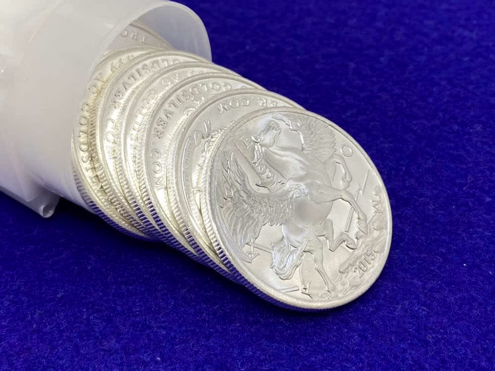 (20) Pegasus *1oz SILVER Rnds* "Modern Ancients Series" *FULL TUBE of 20*-img-0