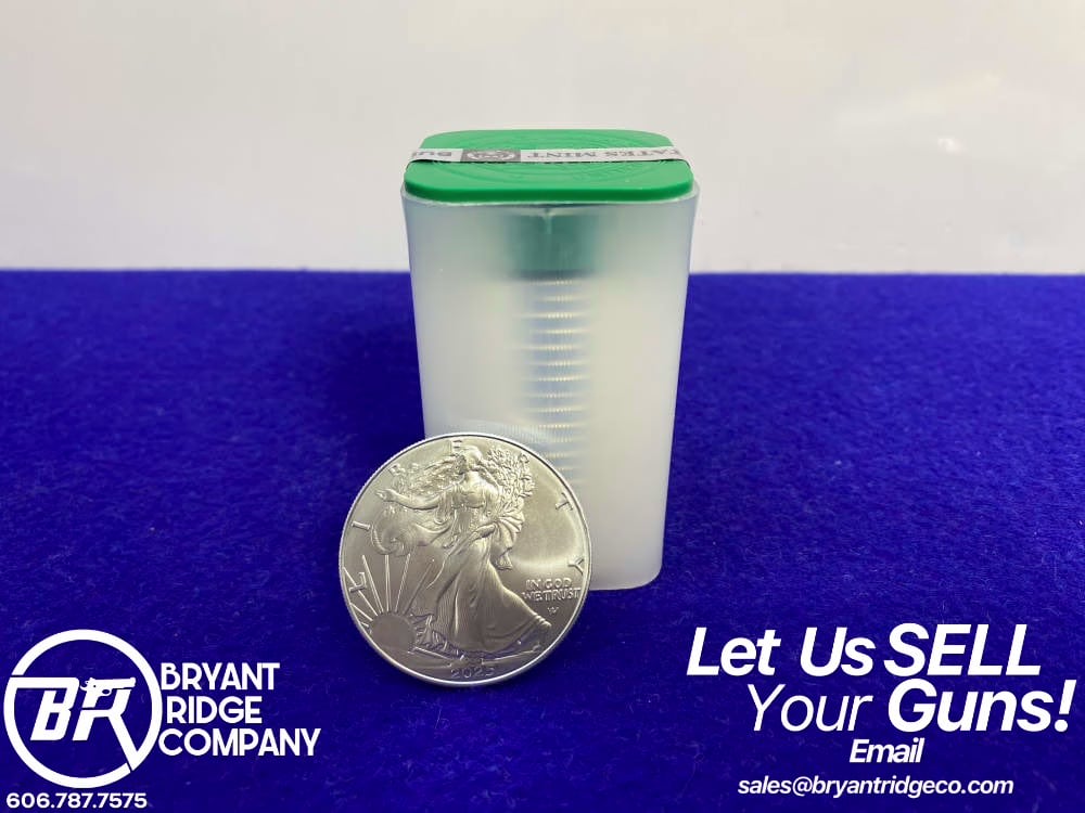 2025 American Silver Eagles -FACTORY SEALED TUBE OF 20- Troy Ounces .999-img-0