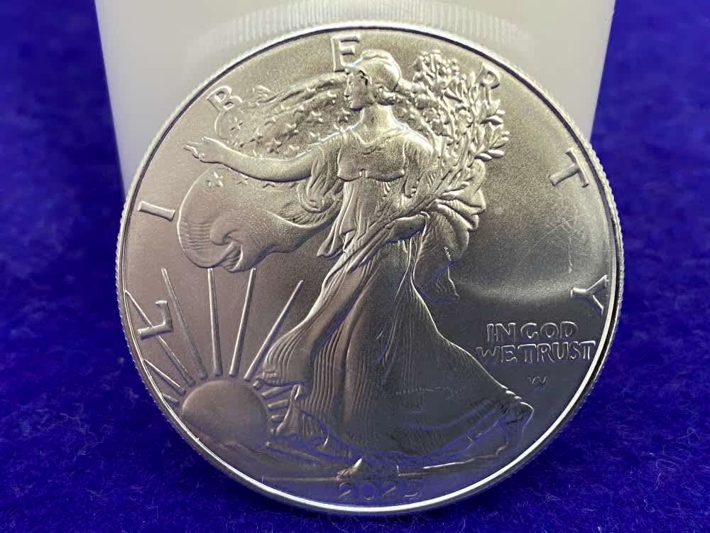 2025 American Silver Eagles -FACTORY SEALED TUBE OF 20- Troy Ounces .999-img-5