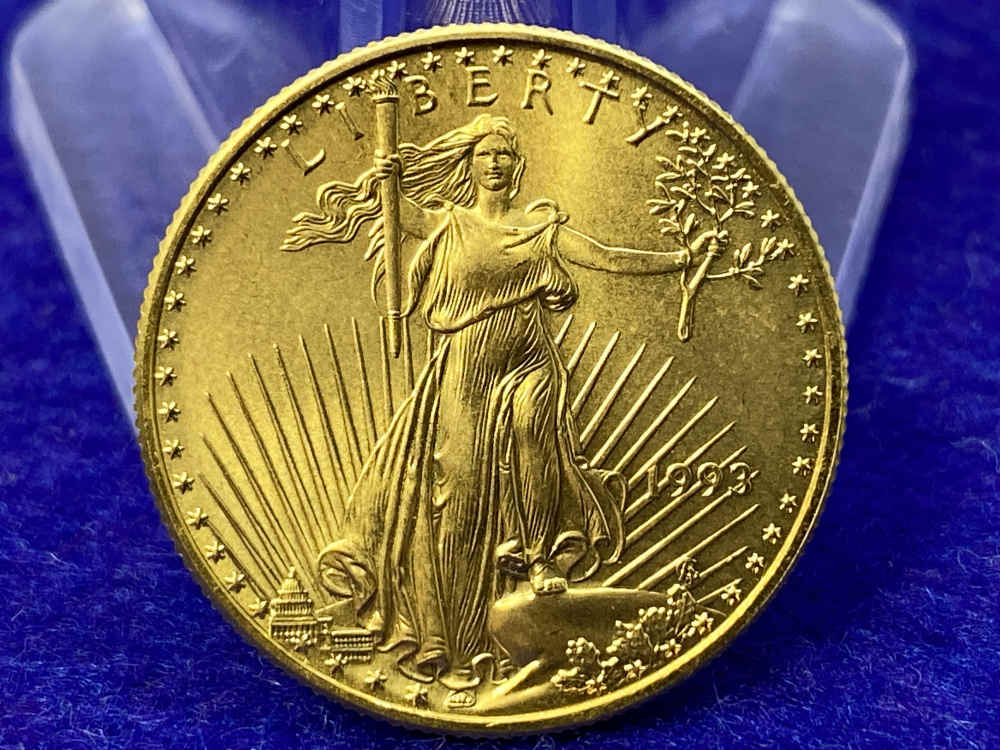 1993 Saint Gauden's U.S. American $25 Gold Eagle *1/2 TROY OUNCE FINE GOLD*-img-0