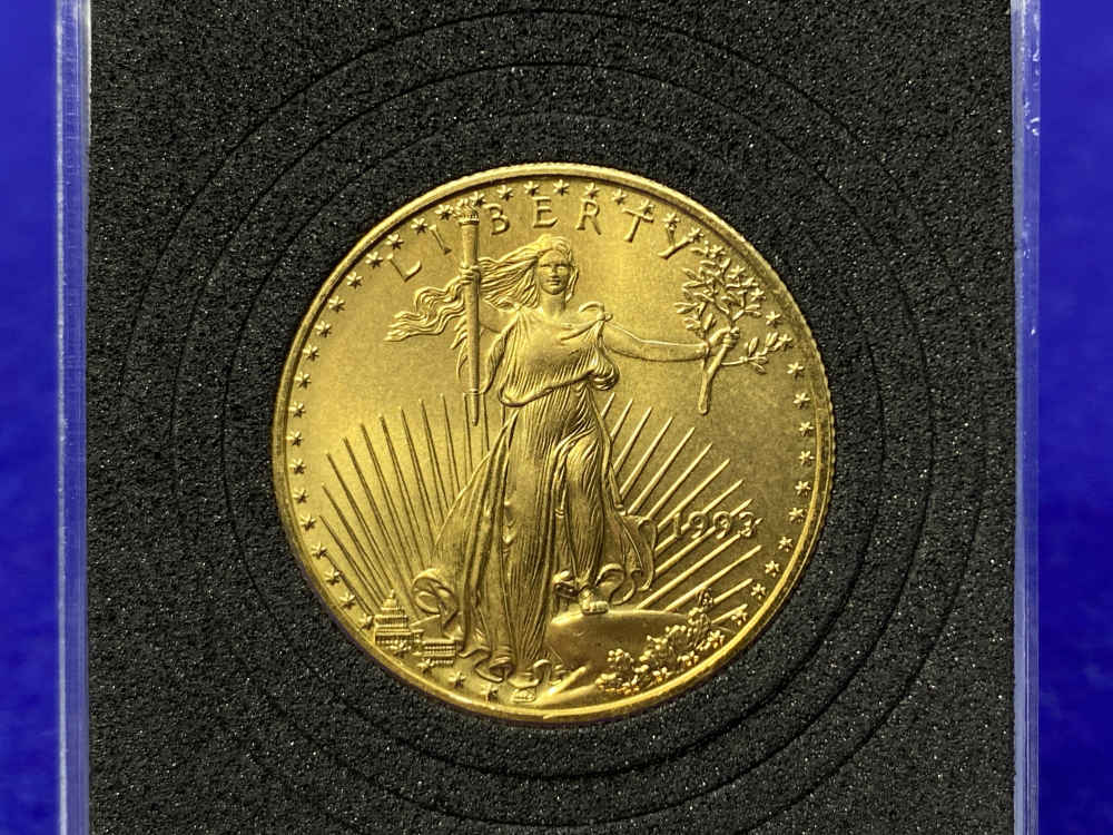1993 Saint Gauden's U.S. American $25 Gold Eagle *1/2 TROY OUNCE FINE GOLD*-img-6