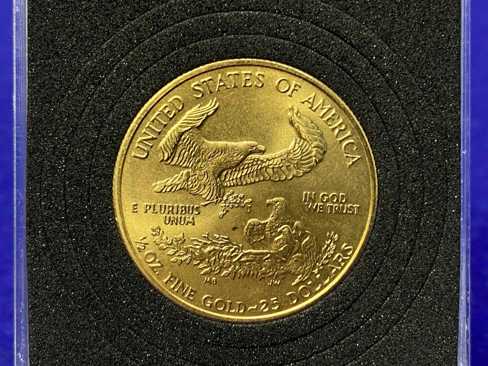 1993 Saint Gauden's U.S. American $25 Gold Eagle *1/2 TROY OUNCE FINE GOLD*-img-8
