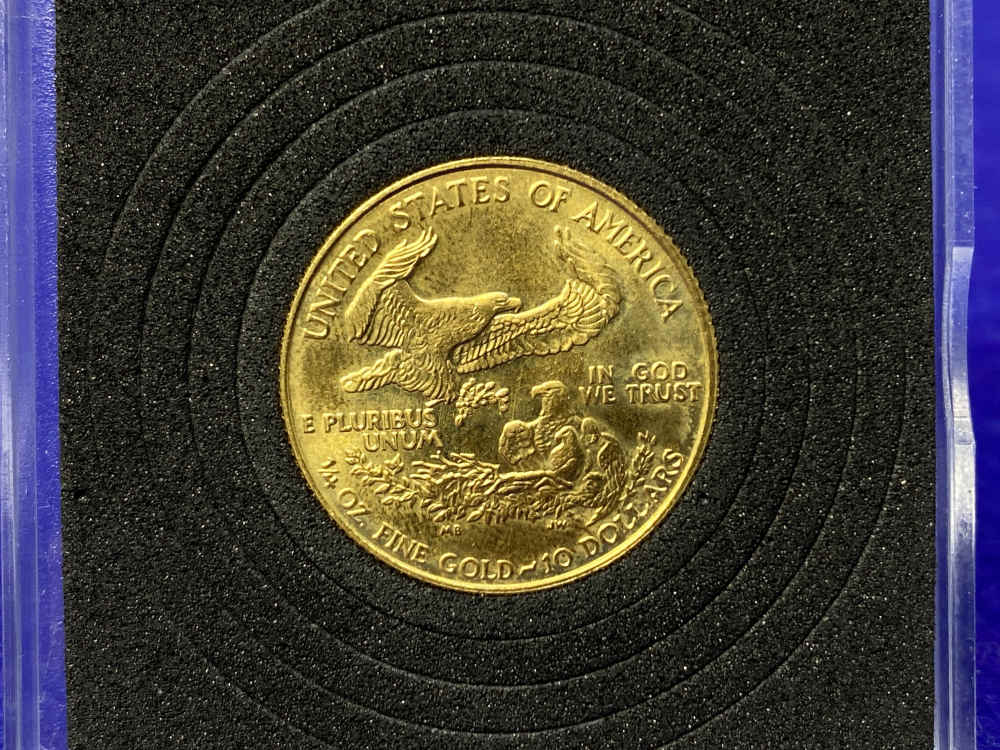 1986 Saint Gauden's U.S. 10$ Gold Eagle 1/4oz. *91.67% FINE GOLD* 1st Year-img-7