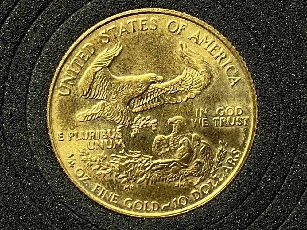 1986 Saint Gauden's U.S. 10$ Gold Eagle 1/4oz. *91.67% FINE GOLD* 1st Year-img-8