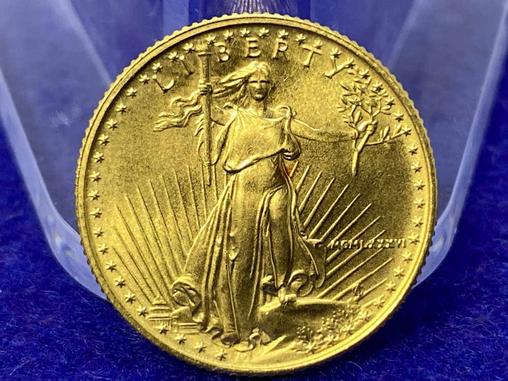 1986 Saint Gauden's U.S. 10$ Gold Eagle 1/4oz. *91.67% FINE GOLD* 1st Year-img-0