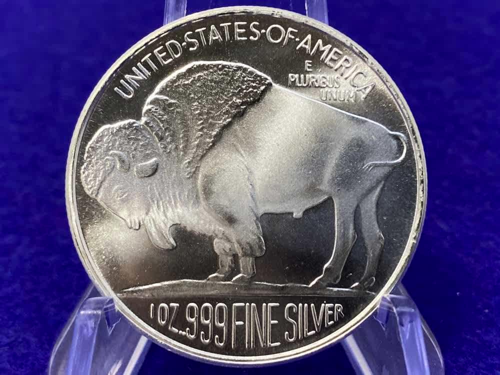 (10) Silver Towne Buffalo Indian "1oz Rounds" *Desirable Silver* 10 TROY OZ-img-7