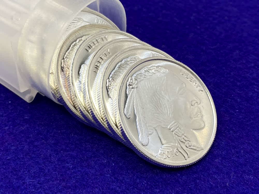 (10) Silver Towne Buffalo Indian "1oz Rounds" *Desirable Silver* 10 TROY OZ-img-0