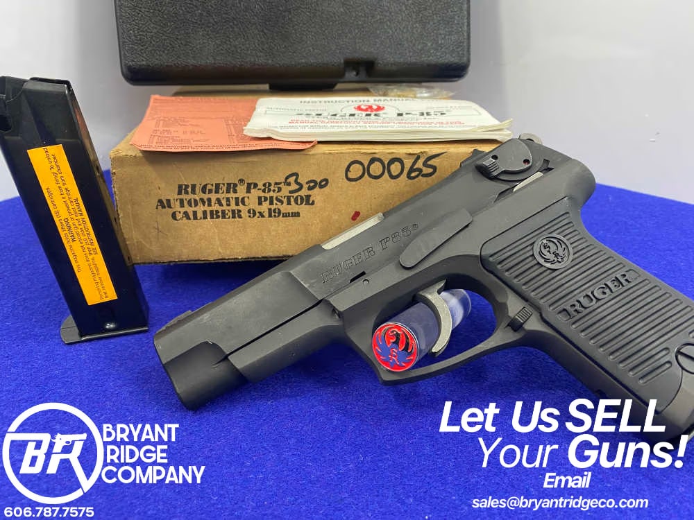 1987 Ruger P85 9x19mm Matte Black 4.5