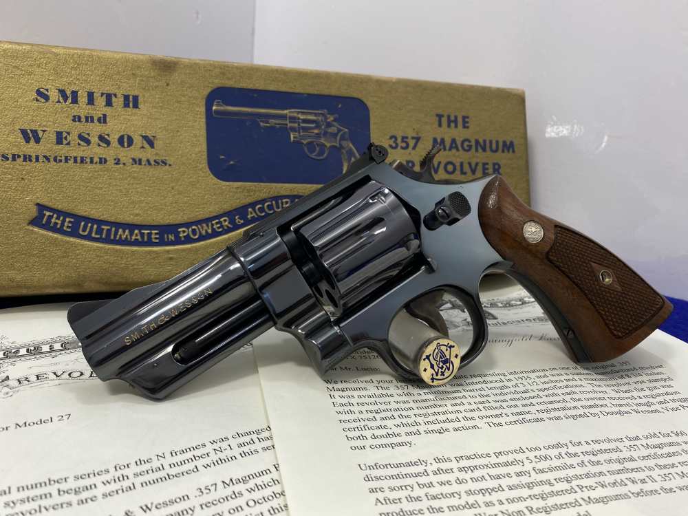 1957 Smith & Wesson Pre-Model 27 -INCREDIBLY RARE 3.5" BARREL- Grail!-img-4