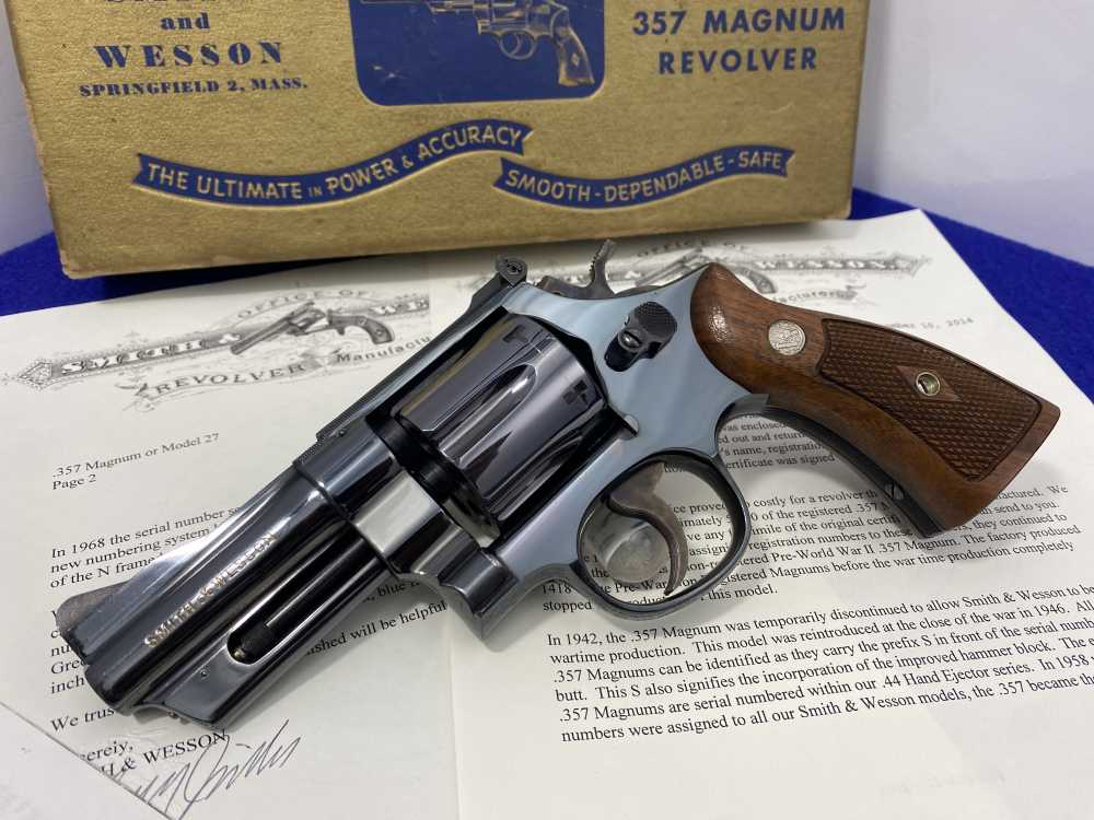 1957 Smith & Wesson Pre-Model 27 -INCREDIBLY RARE 3.5" BARREL- Grail!-img-3