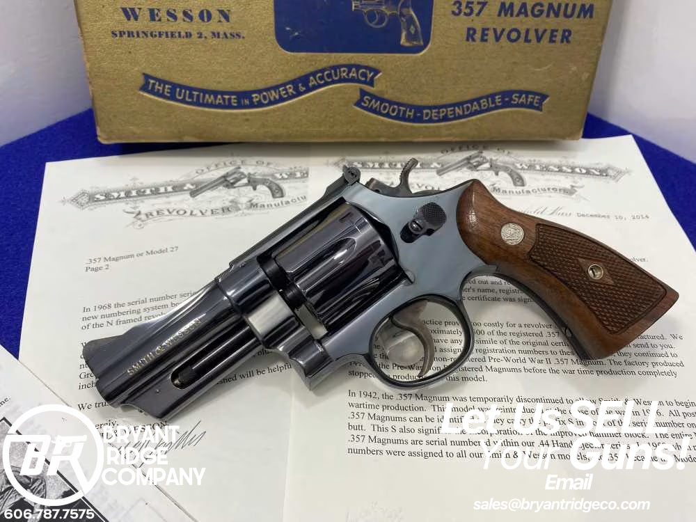 1957 Smith & Wesson Pre-Model 27 -INCREDIBLY RARE 3.5" BARREL- Grail!-img-0