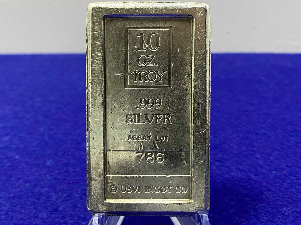 -VINTAGE- A-Mark *10oz SILVER Stacker Bar* 999 Fine *DESIRABLE* 10 Troy Oz-img-5