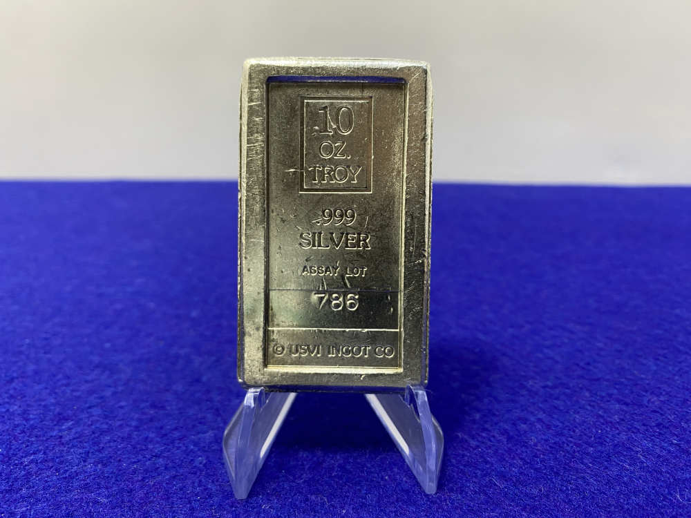 -VINTAGE- A-Mark *10oz SILVER Stacker Bar* 999 Fine *DESIRABLE* 10 Troy Oz-img-4