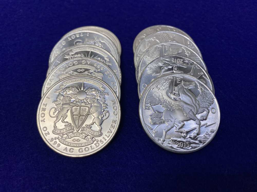 (10) Pegasus *1oz SILVER Rnds* "Modern Ancients Series" *10 Troy Ounces*-img-5