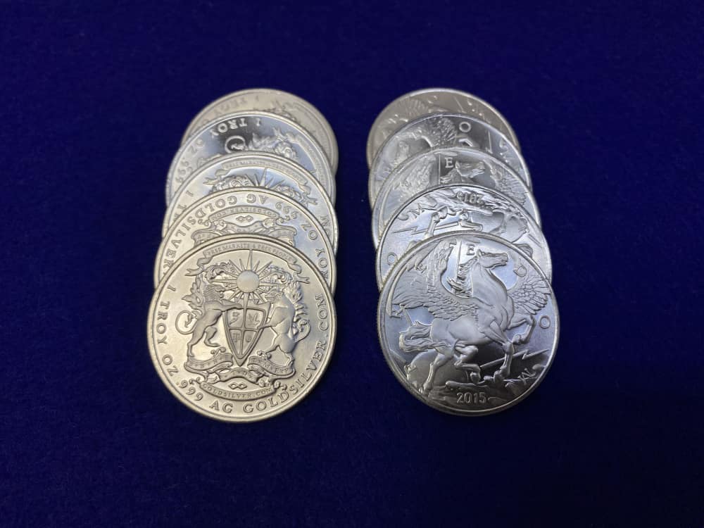(10) Pegasus *1oz SILVER Rnds* "Modern Ancients Series" *10 Troy Ounces*-img-4