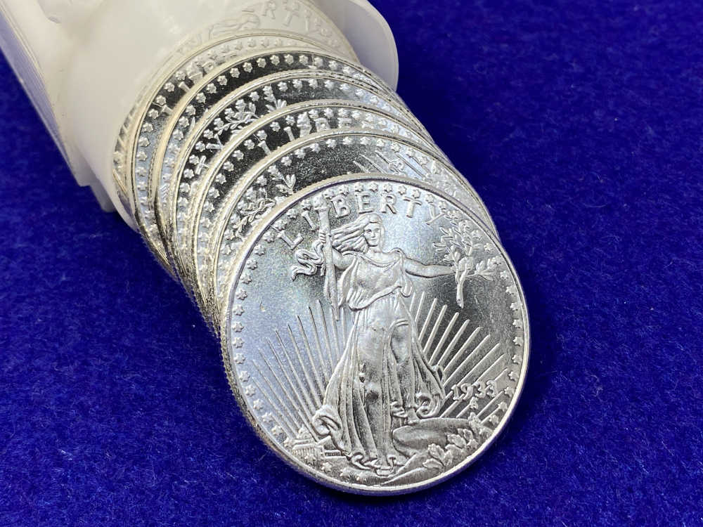 (10) Walking Liberty "1oz SILVER Rnds" .999 FINE SILVER- 20 Troy Ounces-img-3