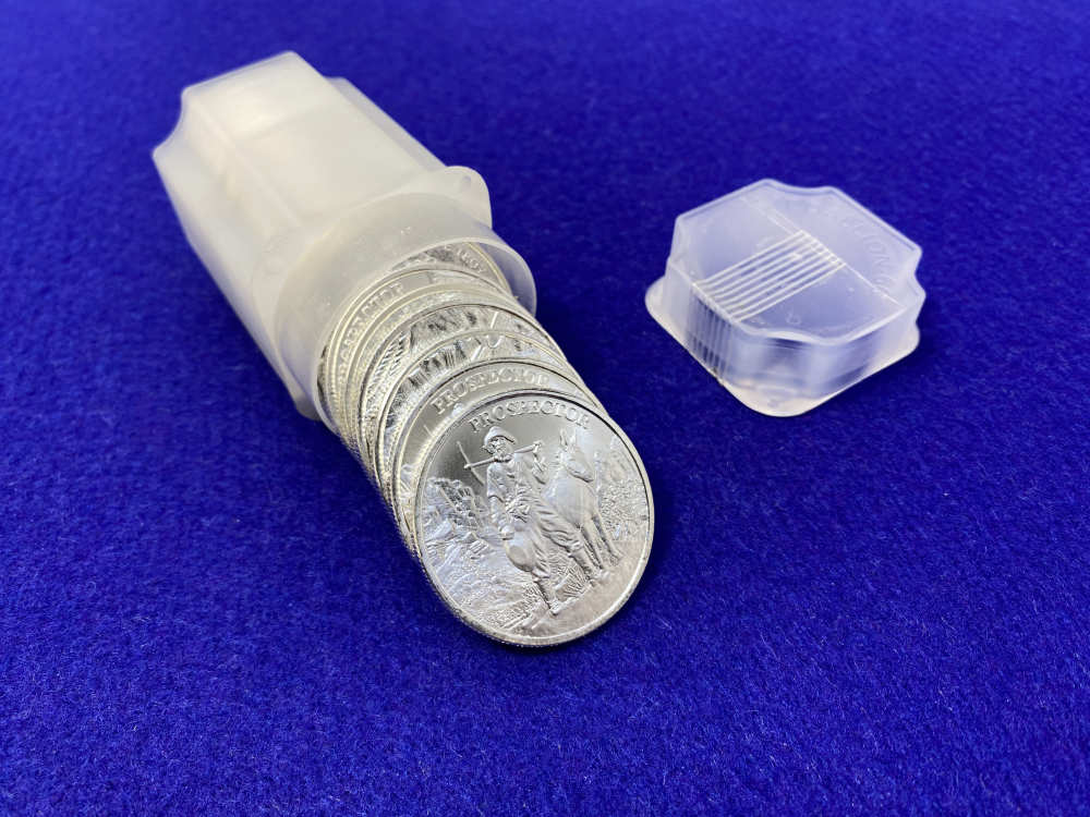 (20) Prospector "1oz SILVER Rounds" -Full Roll of 20- *TWENTY TROY OUNCES*-img-0