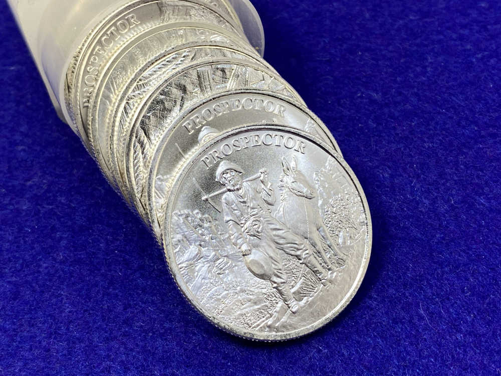 (20) Prospector "1oz SILVER Rounds" -Full Roll of 20- *TWENTY TROY OUNCES*-img-3