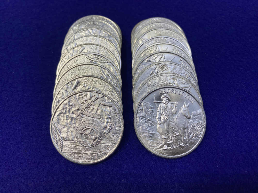 (20) Prospector "1oz SILVER Rounds" -Full Roll of 20- *TWENTY TROY OUNCES*-img-4