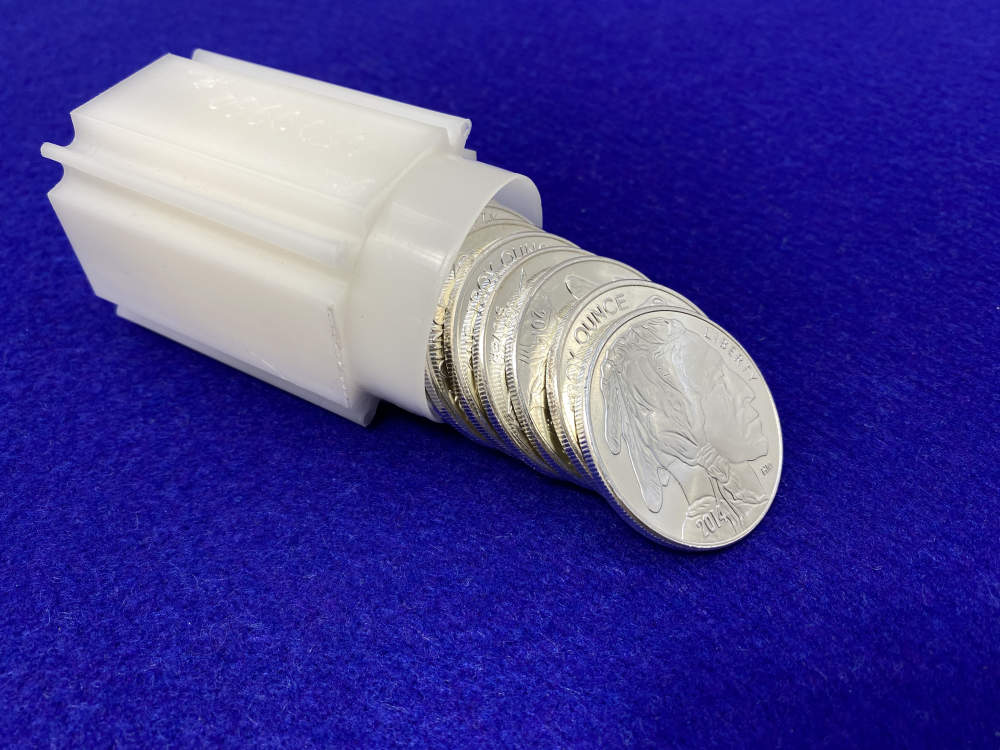 (20) Buffalo Indian Head "1oz SILVER Rnds" *Roll of 20* TWENTY TROY OUNCES-img-0