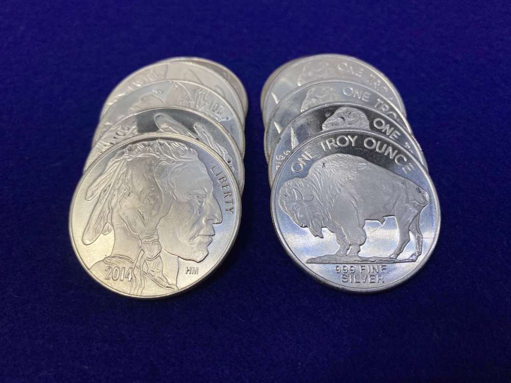 (10) Buffalo Indian Head "1oz SILVER" *Very Desirable Silver* 10 Troy Ounce-img-6