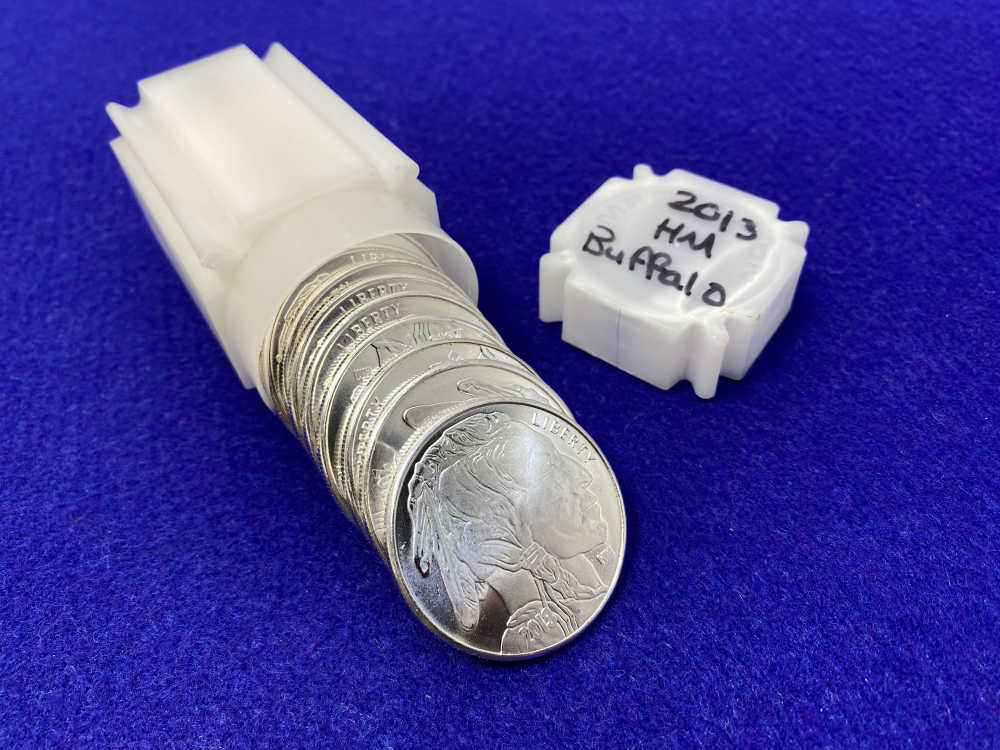 (20) Buffalo Indian Head "1oz SILVER Rnds" *Roll of 20* TWENTY TROY OUNCES-img-8