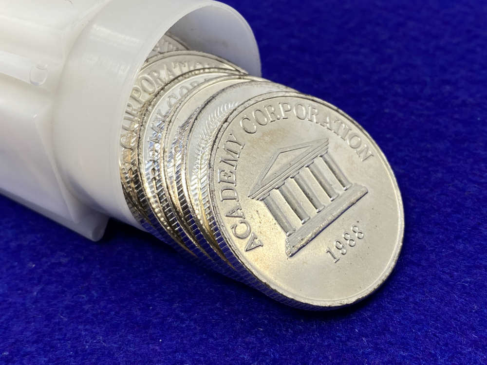 (20) World Trade Unit *Academy Corp.* 1oz Rounds *FULL TUBE* 20 Troy Ounces-img-0