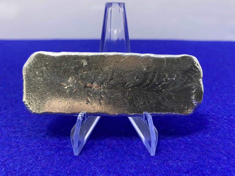 VINTAGE Monarch *SCARCE 10oz Poured SILVER BAR* Desirable Loaf Bar-img-4
