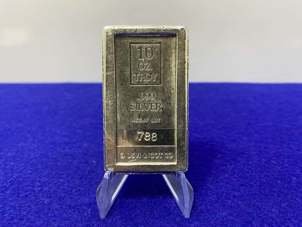 -VINTAGE- A-Mark *10oz SILVER Stacker Bar* 999 Fine *DESIRABLE* 10 Troy Oz-img-4