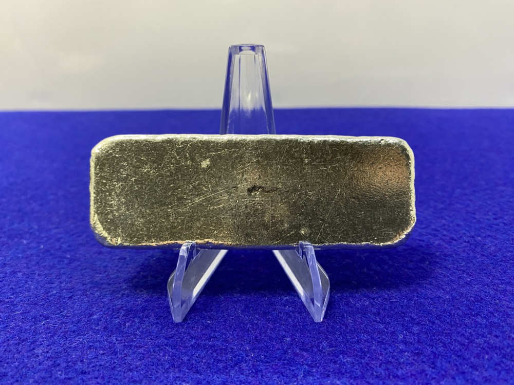 VINTAGE Monarch *SCARCE 10oz Poured SILVER BAR* Desirable Loaf Bar-img-4