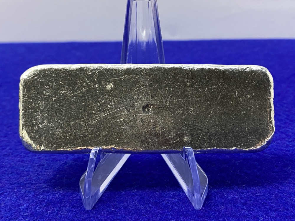 VINTAGE Monarch *SCARCE 10oz Poured SILVER BAR* Desirable Loaf Bar-img-5