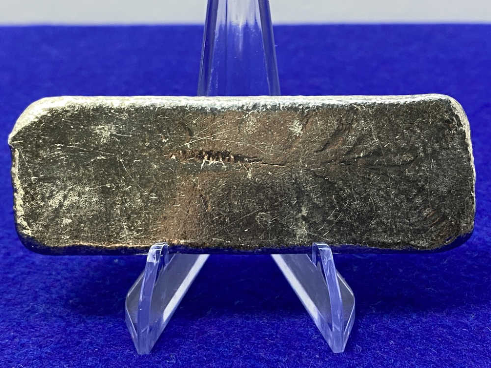 VINTAGE Monarch *SCARCE 10oz Poured SILVER BAR* Desirable Loaf Bar-img-5