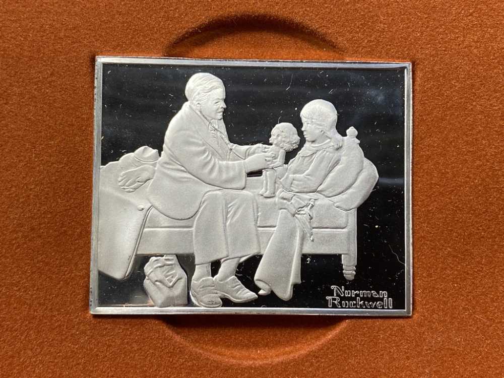 *SILVER* Norman Rockwells -Fondest Memories- 1st Edition *32 Troy Ounces*-img-16