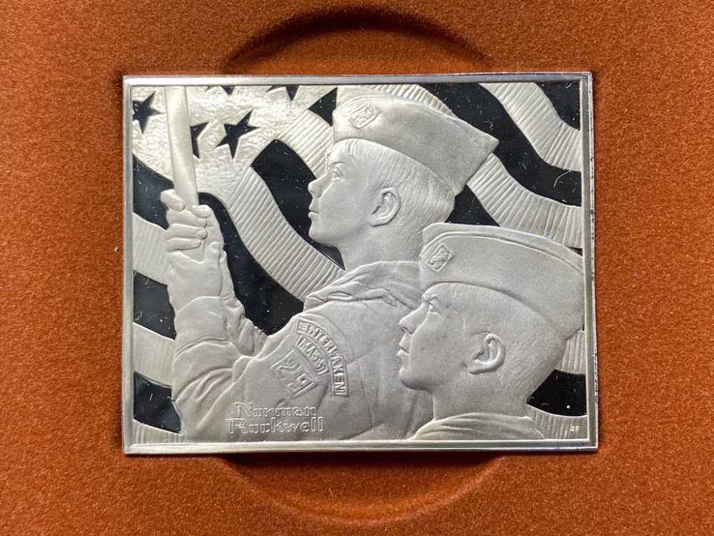 *SILVER* Norman Rockwells -Fondest Memories- 1st Edition *32 Troy Ounces*-img-13