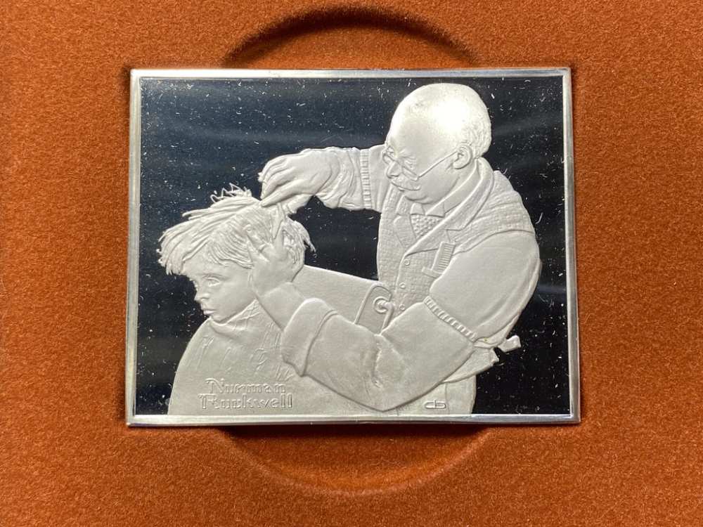 *SILVER* Norman Rockwells -Fondest Memories- 1st Edition *32 Troy Ounces*-img-9