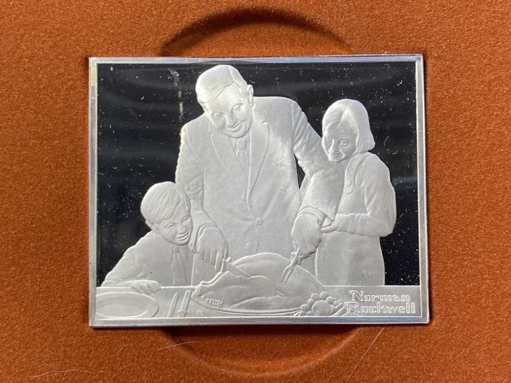 *SILVER* Norman Rockwells -Fondest Memories- 1st Edition *32 Troy Ounces*-img-12